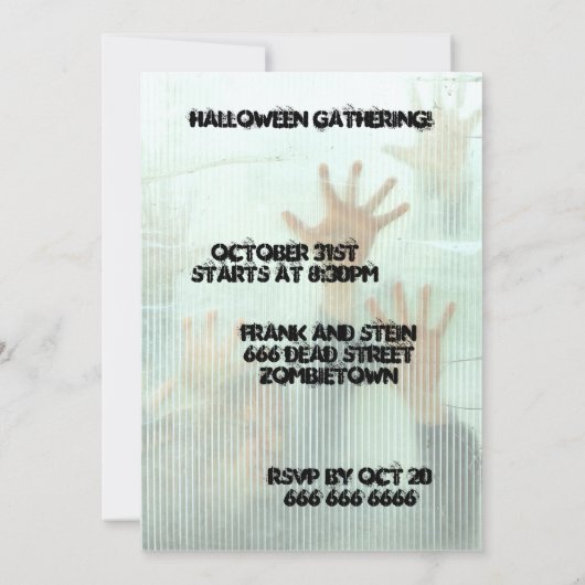 fröhliche Ansammlung Einladung (Rückseite)