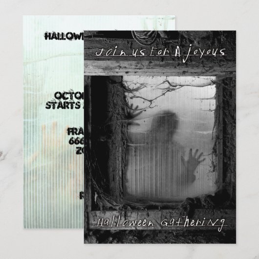 fröhliche Ansammlung Einladung (Vorne/Hinten)