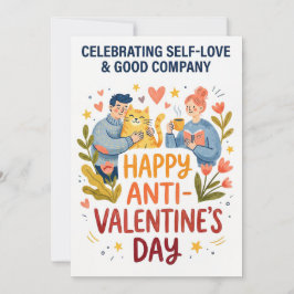 Fröhliche Anti-Valentinstag-Illustration Feiertagskarte