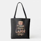Fröhliche Arbeitsday-Patriotismusfeier Tasche (Rückseite)