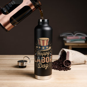 Fröhliche Arbeitsday-Patriotismusfeier Trinkflasche