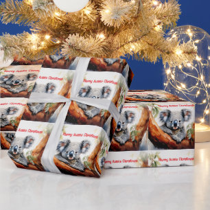 Fröhliche Aussie Weihnachten Koala Geschenkpapier