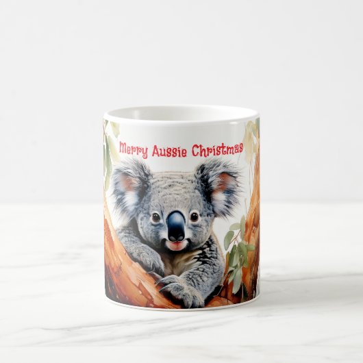 Fröhliche Aussie Weihnachten Koala Kaffeetasse (Mittel)