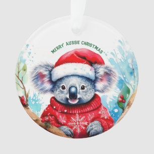 Fröhliche australische Weihnachten Koala  Ornament