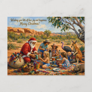 ~ FRÖHLICHE AUSTRALISCHE Weihnachtsgrüße ~ Feiertagspostkarte