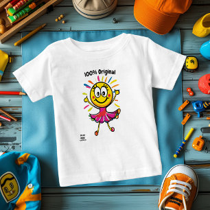 Fröhliche Ballerina Emoji - Spaß und farbenfroh Baby T-shirt