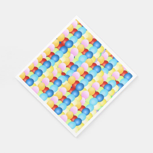 Fröhliche Balloons Celebration Paper Teller Serviette (Ecke)