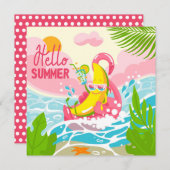 Fröhliche Banana Hello Summer Grußkarte (Vorne/Hinten)