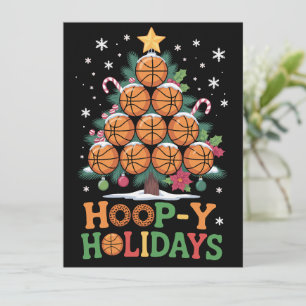 Fröhliche Basketball-Weihnachten Sport Feiertagskarte
