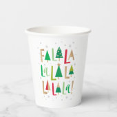 Fröhliche Bäume Merry Bright Holiday Party Cups Pappbecher (Vorderseite)
