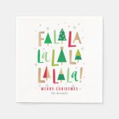 Fröhliche Bäume Merry Bright Weihnachts-Party Napk Serviette (Vorderseite)