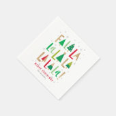 Fröhliche Bäume Merry Bright Weihnachts-Party Napk Serviette (Ecke)