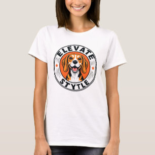Fröhliche Beagle-Hund-Illustration T-Shirt