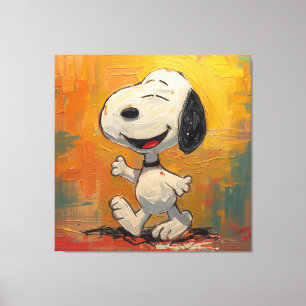 Fröhliche Beagle-Hund-Pop-Art-Malerei Leinwanddruck