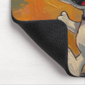 Fröhliche Beagle-Hund-Pop-Art-Malerei Mousepad (Ecke)