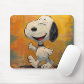 Fröhliche Beagle-Hund-Pop-Art-Malerei Mousepad (Mit Mouse)