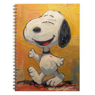 Fröhliche Beagle-Hund-Pop-Art-Malerei Notizblock