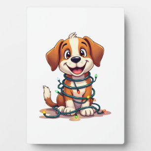 Fröhliche Beagle Lichter Fotoplatte