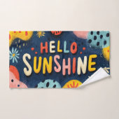 Fröhliche Begrüßung "Hallo Sunshine" Handtuch (Handtuch)