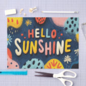Fröhliche Begrüßung "Hallo Sunshine" Seidenpapier (Handwerk)