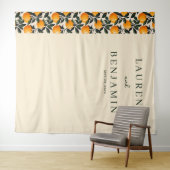 Fröhliche Beige Zitrusfrüchte Wandteppich (Beispiel (Horizontal))