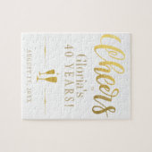 Fröhliche bis 40 Jahre personalisiertes Geburtstag Puzzle (Horizontal)