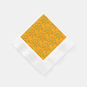 Fröhliche Blätter auf Gelbgold Serviette (Ecke)