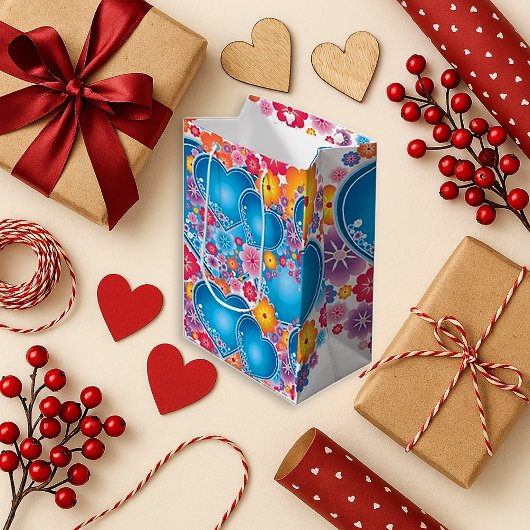 Fröhliche Blaue Herz-Feier Kleine Geschenktüte