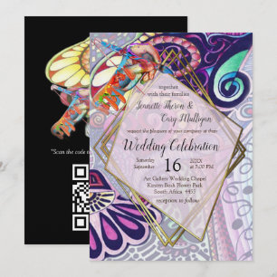 Fröhliche Blaue Künstlerparty-Doodle-Erstellung Einladung