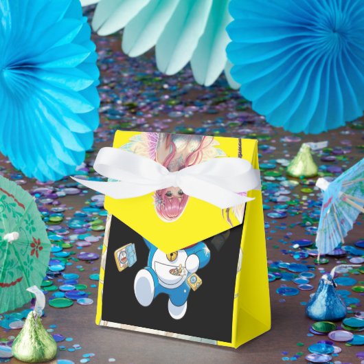 Fröhliche blaue Robotergeschenkbox für Kinder Geschenkschachtel (Party)