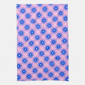 fröhliche blaue Sterne auf rosa Handtuch (Vertikal)