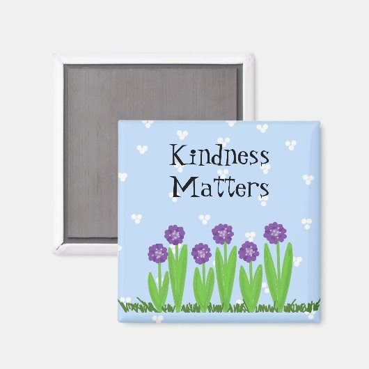 Fröhliche Blooms - Freundlichkeit zählt Magnet (Vorderseite/Rückseite)