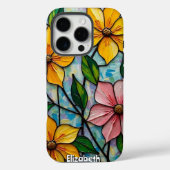Fröhliche Blume-Artwork aus Hartglas Case-Mate iPhone Hülle (Rückseite)