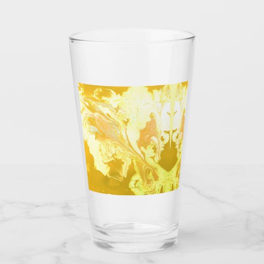 Fröhliche Blume Boho Floral Glas (Vorderseite)