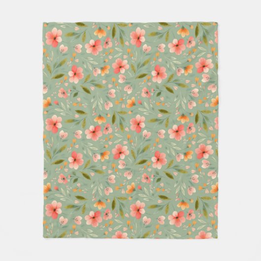 Fröhliche Blume Fleecedecke (Vorderseite)