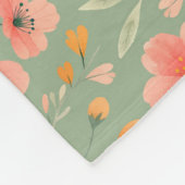 Fröhliche Blume Fleecedecke (Ecke)