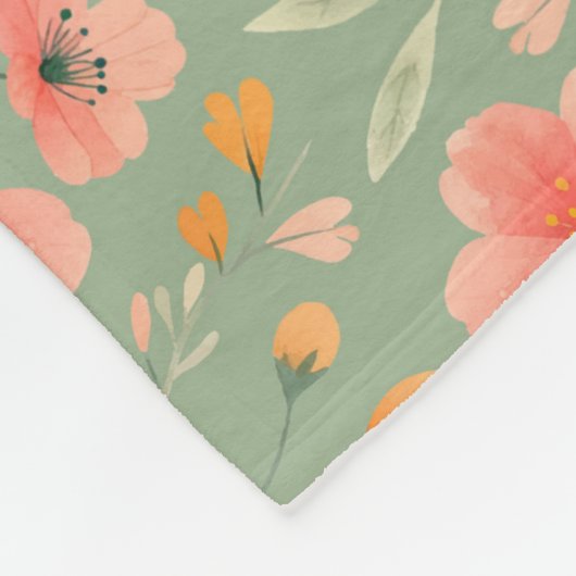 Fröhliche Blume Fleecedecke (Ecke)