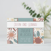 Fröhliche Blume Inspirivity UAWG Simple Elegant RSVP Karte (Stehend Vorderseite)