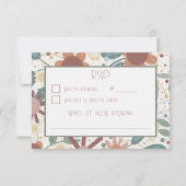 Fröhliche Blume Inspirivity UAWG Simple Elegant RSVP Karte (Rückseite)