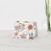 Fröhliche Blume Inspirivity Wedding Elegant Dankeskarte (Rückseite)