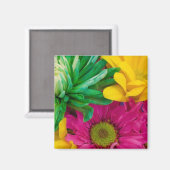 Fröhliche Blume Magnet (Vorderseite/Rückseite)