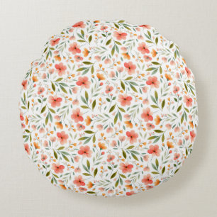 Fröhliche Blume Rundes Kissen