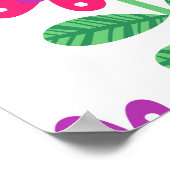 Fröhliche Blume Vintages Farbmuster Poster (Ecke)
