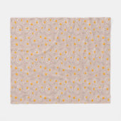 Fröhliche Blumen-Doodle Fleecedecke (Vorderseite (Horizontal))