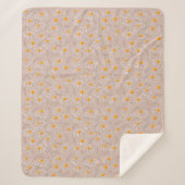 Fröhliche Blumen-Doodle Sherpadecke (Vorderseite)
