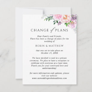 Fröhliche Blumen, Planänderung Hochzeit Ankündigung