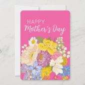 Fröhliche Blüten am Muttertag Feiertagskarte (Vorderseite)