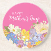 Fröhliche Blüten am Muttertag Getränkeuntersetzer (Vorne)