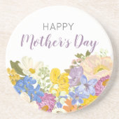 Fröhliche Blüten am Muttertag Getränkeuntersetzer (Vorne)