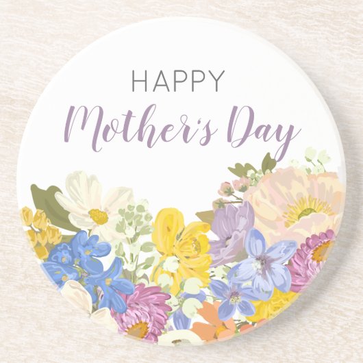 Fröhliche Blüten am Muttertag Getränkeuntersetzer (Vorne)